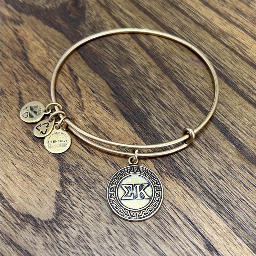 Alex & Ani Sigma Kappa Bronze Tone Bracelet
